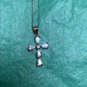 Crystal cross necklace